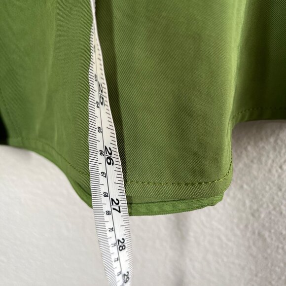 Everlane Womens Go Weave Avocado Green Button-Front A-Line Skirt Size 14 - Picture 10 of 10